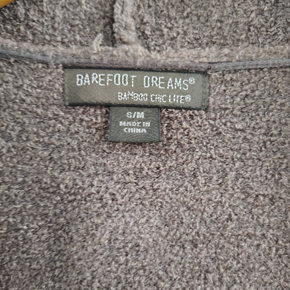 Barefoot Dreams Bamboo Chic Lite Calypso Wrap Cardigan | Taupe | Size S/M - Picture 4 of 6